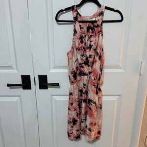 Parker Pink and Black Backless Dress
